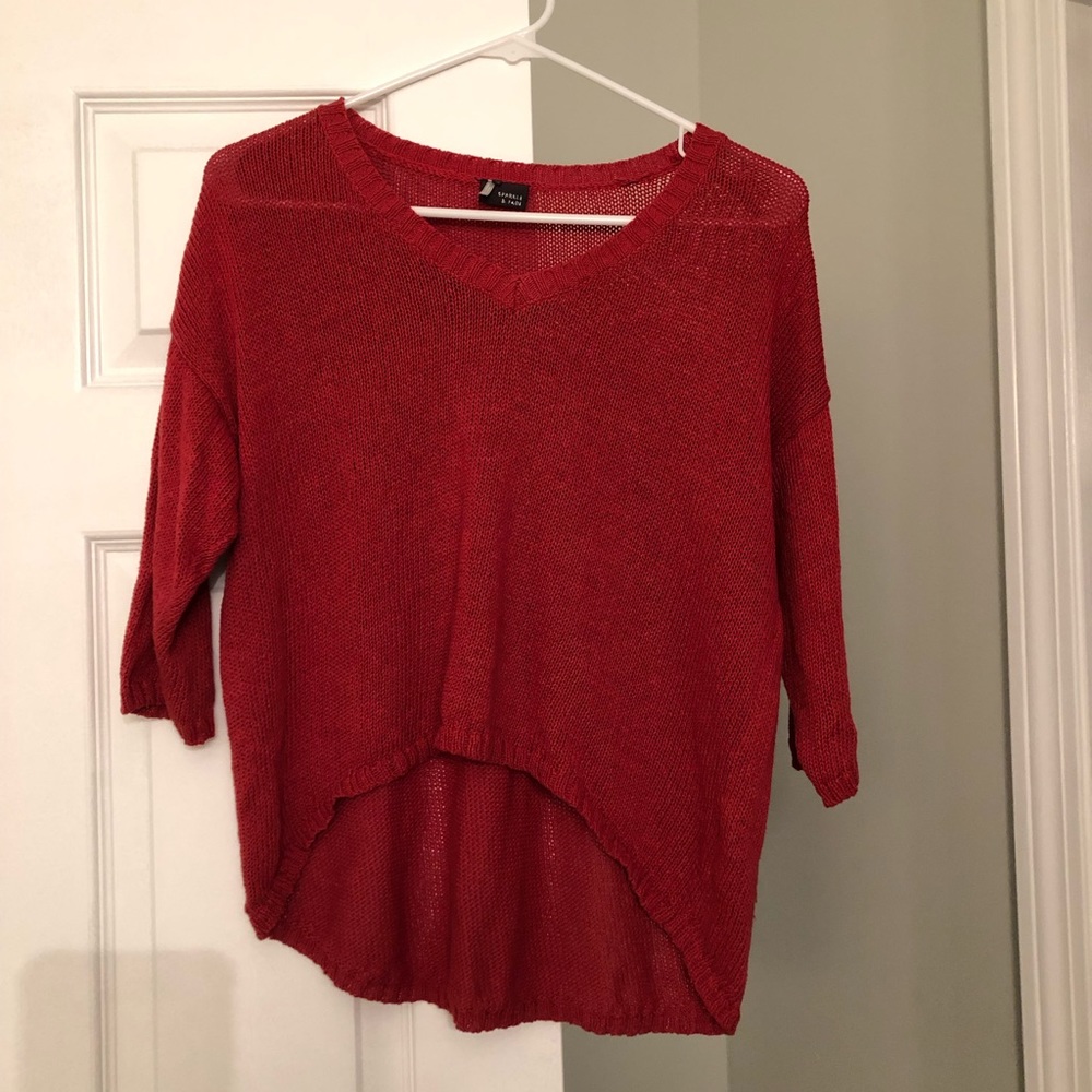 Urban 3/4 sleeve rust sweater